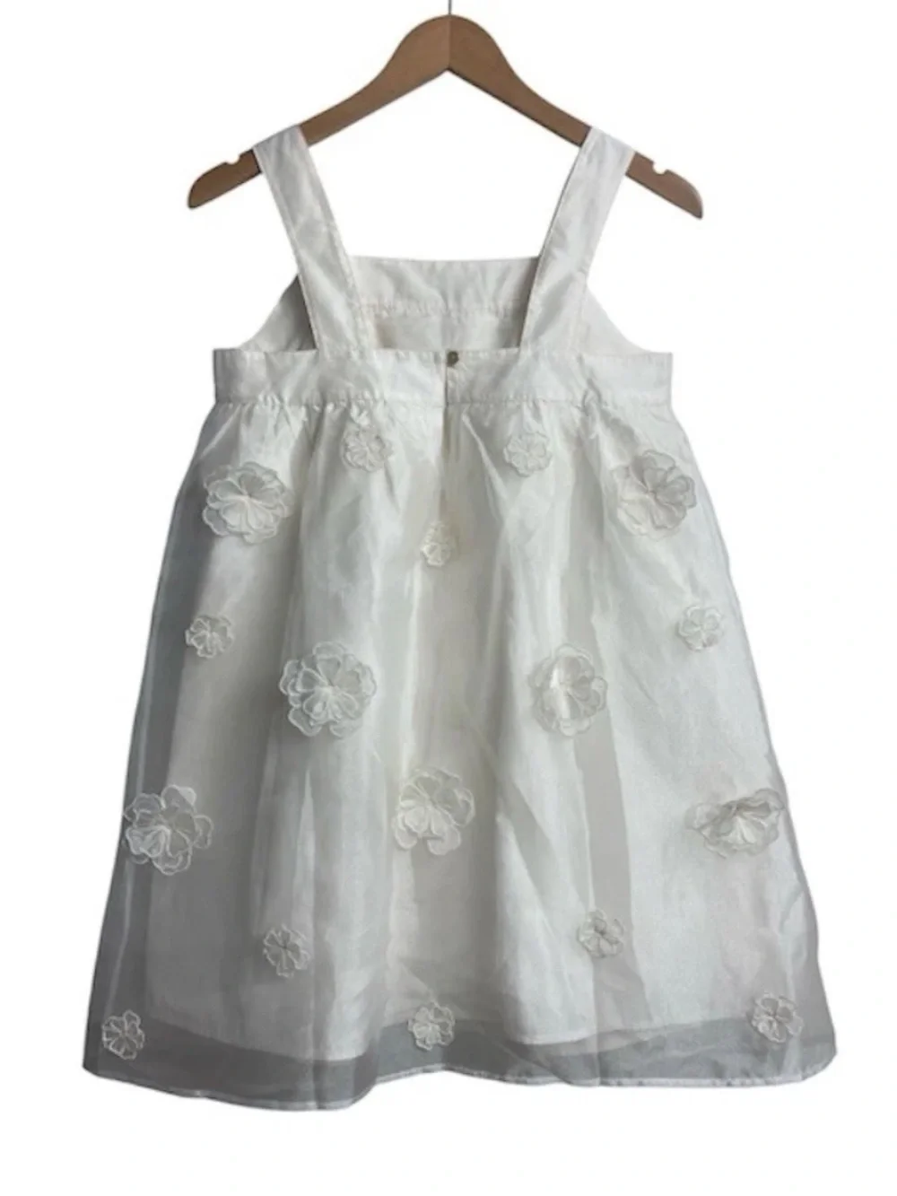 J.Crew Crewcuts Floral Applique Organza Dress Ivory Girls Size 14 NWT Flower